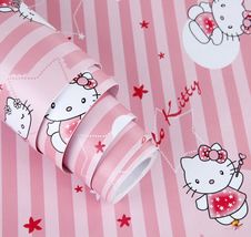 Hello Kitty PVC Wall Sticker Wallpaper (45 cm x 500 cm, Pink) - £15.81 GBP