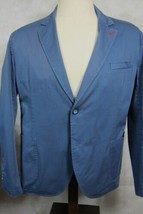 GORGEOUS Zanetti Jeans Blue Cotton Casual Sport Coat Made in Italy 46R - $53.99