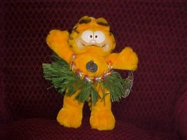 12&quot; Garfield Hawaii Vacation Hat Grass Skirt Lei Plush With Tags 1981 Dakin - £77.97 GBP