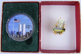 2001 SILVER EAGLE .999 Fine 1oz Colorized Coin, In Memory of September 11 w pin - £30.47 GBP