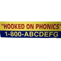 Hooked On Phonics Bumper Sticker Home School Education 1-800-ABCDEFG Vintage - £5.46 GBP