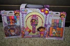 Girls Hair Set, Lip Set and Nail Polish Set 18 Pc Dora the Explorer  - $16.83