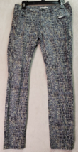CAbi Jeans Womens Size 6 Gray Multi Leopard Print Cotton Flat Front Straight Leg - £13.95 GBP