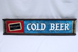 ORIGINAL Vintage 8x38&quot; Carling Brewing Black Label Beer Cold Beer 3D Sign - £155.69 GBP