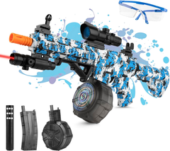 Electric Gel Ball Blaster with Drum, Automatic and Manual Splatter Blue - £31.98 GBP