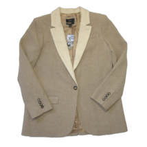 NWT J.Crew Alfie Blazer in Heather Walnut Contrast Collar Italian Cotton-Wool 12 - £120.64 GBP