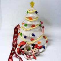 Disney Christmas Tree Popcorn Bucket Light Up Mickey Minnie Mouse Holiday Lights - £35.61 GBP