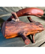 Old Vintage Wood Carving Hand Carved Wooden Art Sculpture Nautical Sperm... - $120.31 CAD