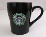 2008 Starbucks Black With Green Mermaid Logo 8oz Coffee Cup - $7.75