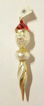 Christopher Radko 1992 MERLIN SANTA Icicle Christmas Ornament Gold/Silver w/ TAG - £78.55 GBP