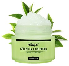Green Tea Matcha Face Scrub, Extra Gentle Exfoliating Cleanser w/Hyaluro... - £12.63 GBP
