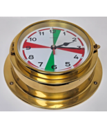 Brass Observer Germany Round Ship Clock Marine Captain Watch WORKS GREAT - $274.99