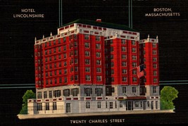 Vintage Postcard Hotel Lincolnshire Boston Massachusetts Charles Street-BK29 - £3.13 GBP