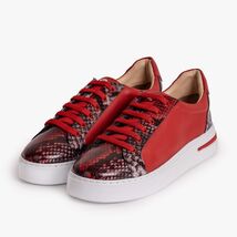 The Burano Red Leather Women Sneaker image 2