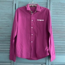 Coofandy Men&#39;s Button Up Shirt ~Sz S ~ Purple ~ Long Sleeve - $22.49