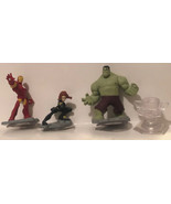 Disney Infinity Lot of 4 Black Widow Incredible Hulk Iron Man Toy T6 - $14.84
