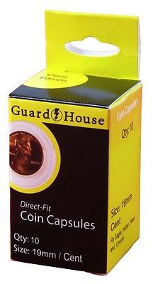 Guardhouse Penny/Cent 19mm Direct Fit Coin Capsules, 10 pack - $5.99