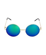 John Lennon Sunglasses Round Hippie Shades Retro Reflective Colored Lenses - $256.78 MXN