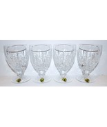 STUNNING SET 4 WATERFORD CRYSTAL BEAUTIFULLY CUT 5 1/4&quot; SHORT STEM WATER... - £99.32 GBP