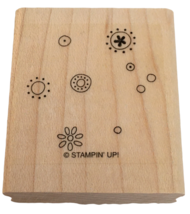Stampin Up Rubber Stamp Shape Background Maker Flowers Circle Card Making Whimsy - £3.18 GBP