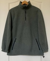 Eddie Bauer Size S 1/4 Zip Green Fleece Sweater- Fleece Lined, 2 Zip Poc... - £23.59 GBP