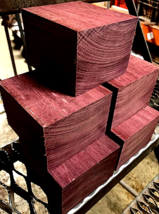 Five Exotic Kiln Dried Purpleheart Bowl Blank Wood Turning Lumber ~4&quot; X 4&quot; X 3&quot; - £35.57 GBP