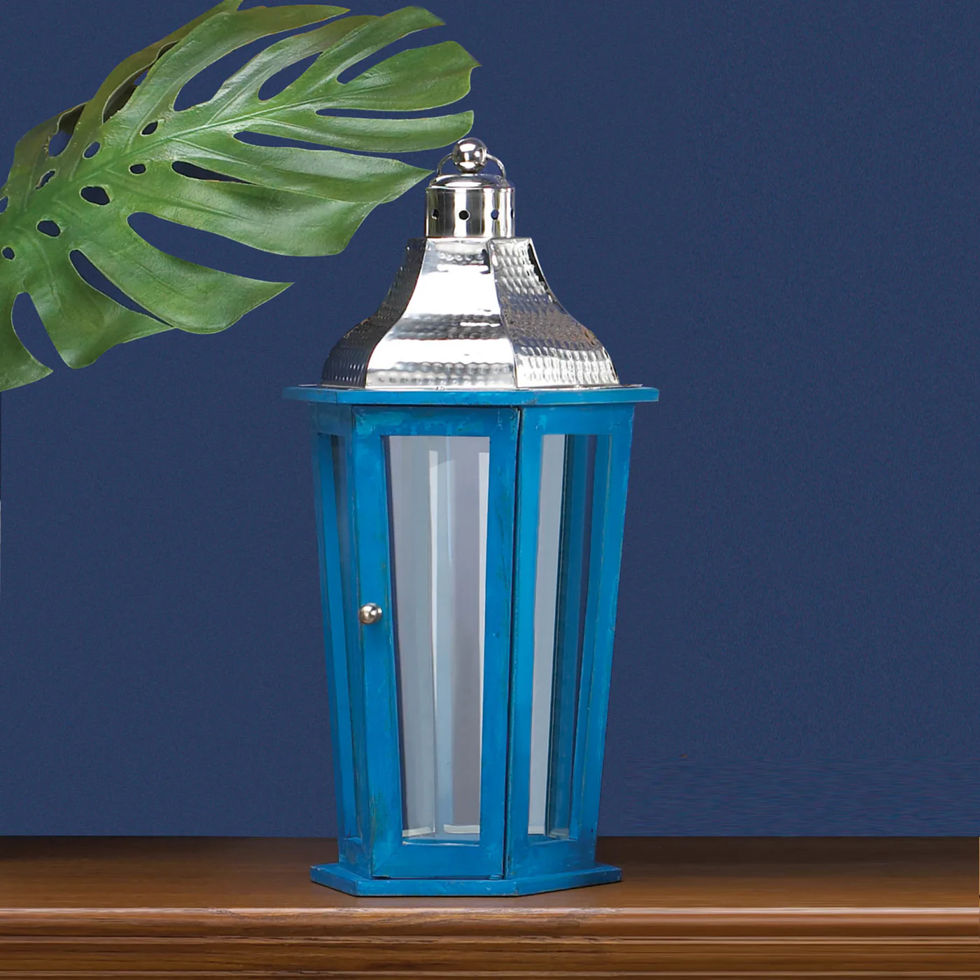 AZUL BEACH LARGE LANTERN - $43.95