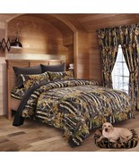 7 pc BLACK CAMO FULL SIZE SET!! COMFORTER SHEET CAMOUFLAGE BEDDING - €85,38 EUR