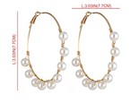Ation pearl round circle hoop earrings women gold color big earings korean jewelry thumb155 crop