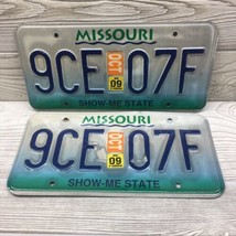 Vintage 1998 Missouri Green River License Plate 9CE 07F MO Show Me State... - £15.25 GBP