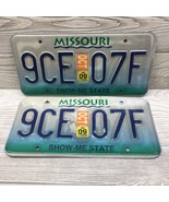 Vintage 1998 Missouri Green River License Plate 9CE 07F MO Show Me State... - $19.79