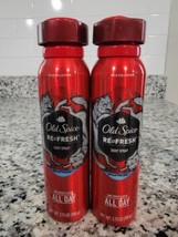 Lot of 2 Old Spice Wild Collection Wolfthorn Refresh Men&#39;s Body Spray 3.... - $22.76