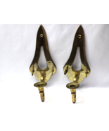 Vintage Solid Brass Spear Head Sconce Wall Candle Holder - 10 Inch Pair ... - €22,50 EUR