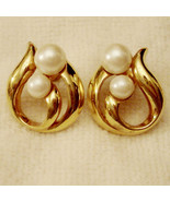 Avon Modern Classic Pierced Earrings Faux Pearl Hypo Allergenic Studs VT... - €15,32 EUR