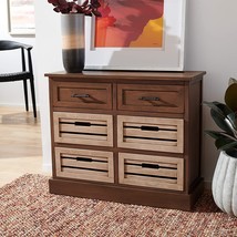 6 Removable Drawer Storage Chest From The Safavieh Home Collection Briar Brown - £189.40 GBP