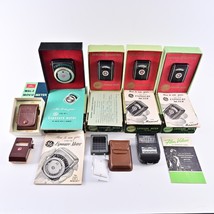 Lot of Vintage Exposure Light Meter GE, Walz &amp; Weston w/ Rare Case Manua... - $65.41