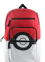 Pokemon Pokeball Full size School Bag Backpack approx 17&quot;  - £18.87 GBP