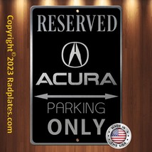 ACURA Parking only 8&quot;x12&quot; Brushed Aluminum and translucent Classy Black sign - £15.78 GBP