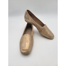 Donald J Pliner Women&#39;s 7.5M DeeDee Metallic Gold Leather Slip On Flats ... - $39.99