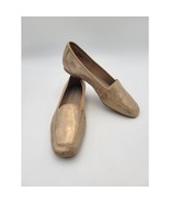 Donald J Pliner Women&#39;s 7.5M DeeDee Metallic Gold Leather Slip On Flats ... - $56.12 CAD
