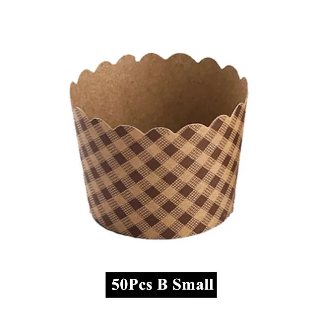 50 Pcs Cupcake Paper Cups Wrapper Baking Cake Cup (Set B - Small) - £8.33 GBP