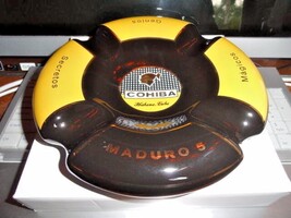 Ceramic Cigar Ashtray Genios Measures 8" Diameter NIB image 8