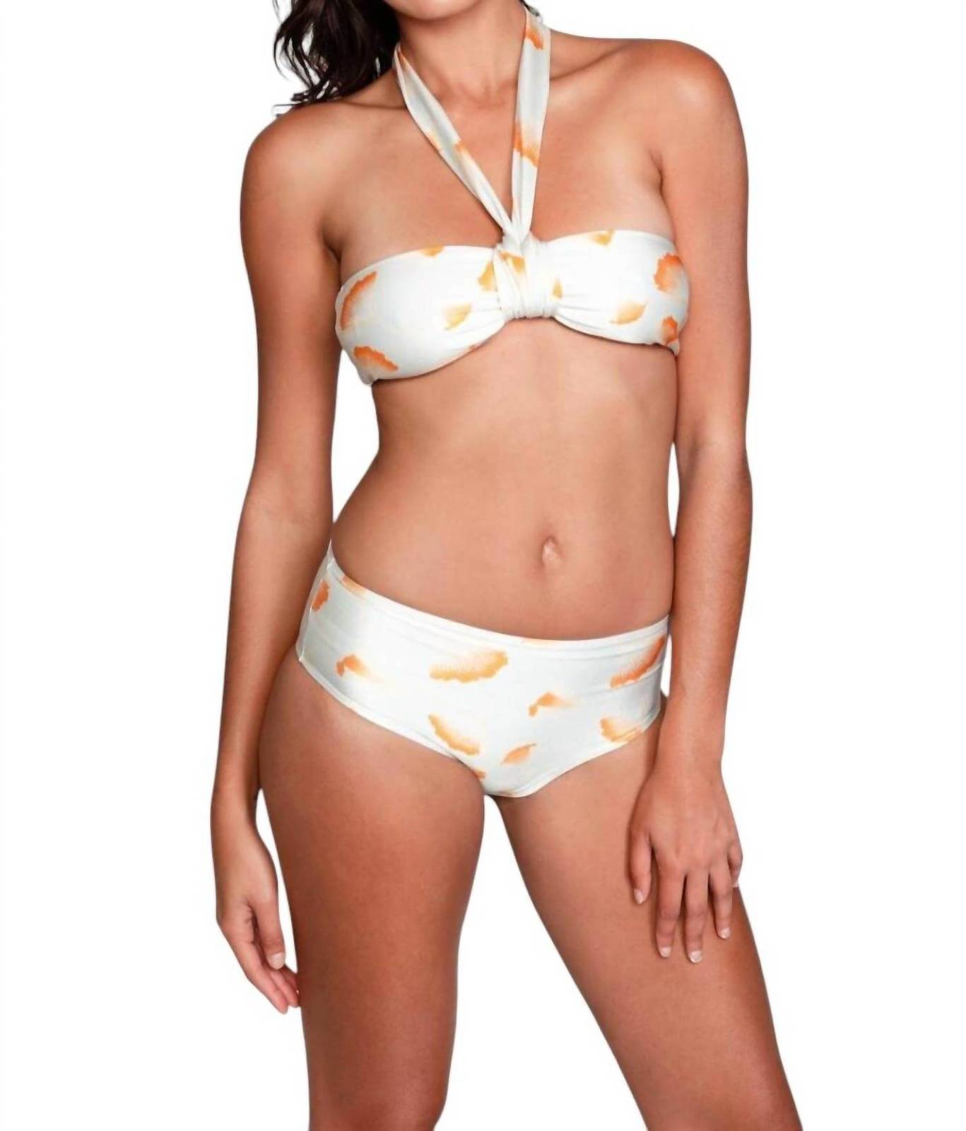 Sauipe bianca strapless bikini top in Ginkgo Ivory