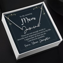 To My Amazing Mom There are Not Enough Words Signature Name Necklace - £30.29 GBP+