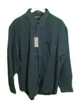Bellissimo Mens Fashion Long Sleeve Dress Shirt Dark Blue Size L NWT - £10.88 GBP