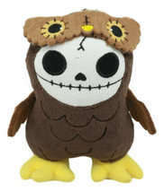 Ebros Furry Bone Skeleton Hootie The Brown Owl Plush Toy Doll Collectible 5.75&quot;H - £14.95 GBP