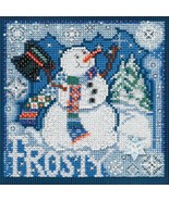 DIY Mill Hill Frosty Snowman Winter Snow Button Bead Cross Stitch Pictur... - £14.38 GBP