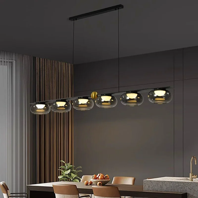 Nordic Light Luxury Restaurant Chandelier Glass LED pendant light  Moder... - $429.39+