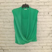 New York &amp; Company Blouse Womens XS Green Sleeveless Draped Front Layere... - £12.48 GBP