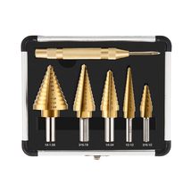 ZELCAN HSS 5PCS Titanium Step Drill Bit Set with Automatic Center Punch for - $24.99